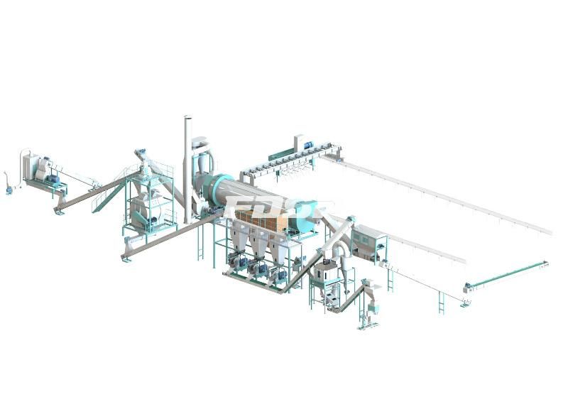 10-12 T/H Cow Manure Bio-Organic Pellet Production Line