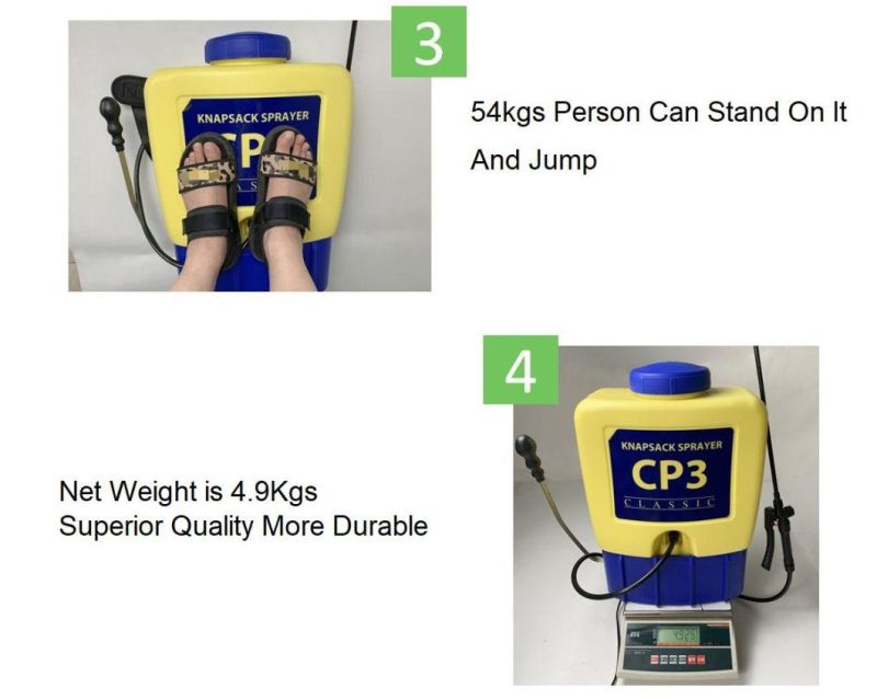 Heavy Duty Thickened PE Tank 20L Knapsack Manual Agricultural Sprayer Cp-3