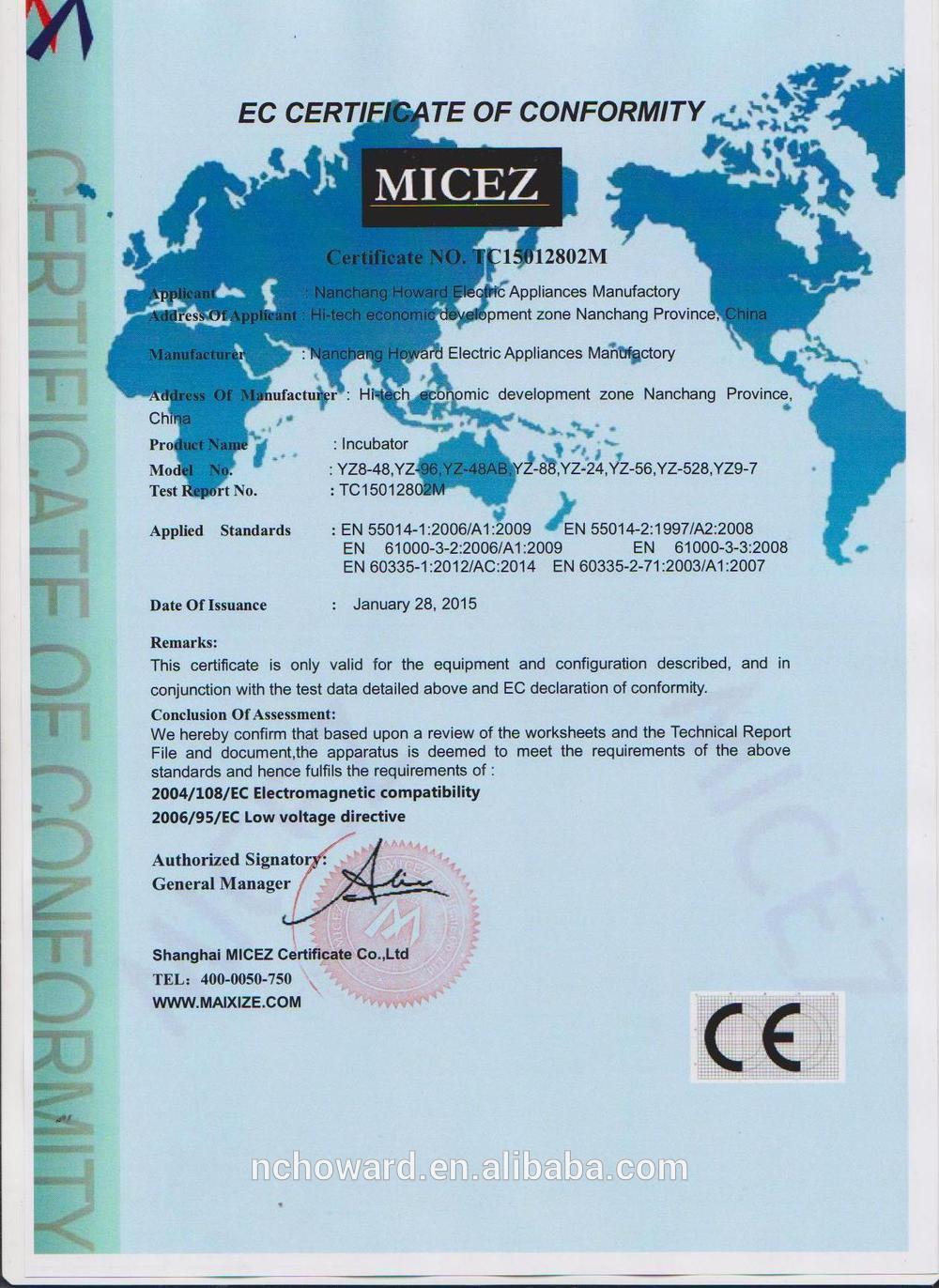 Newest Mini 4 Eggs Incubator Yz9-4 Ce Approved