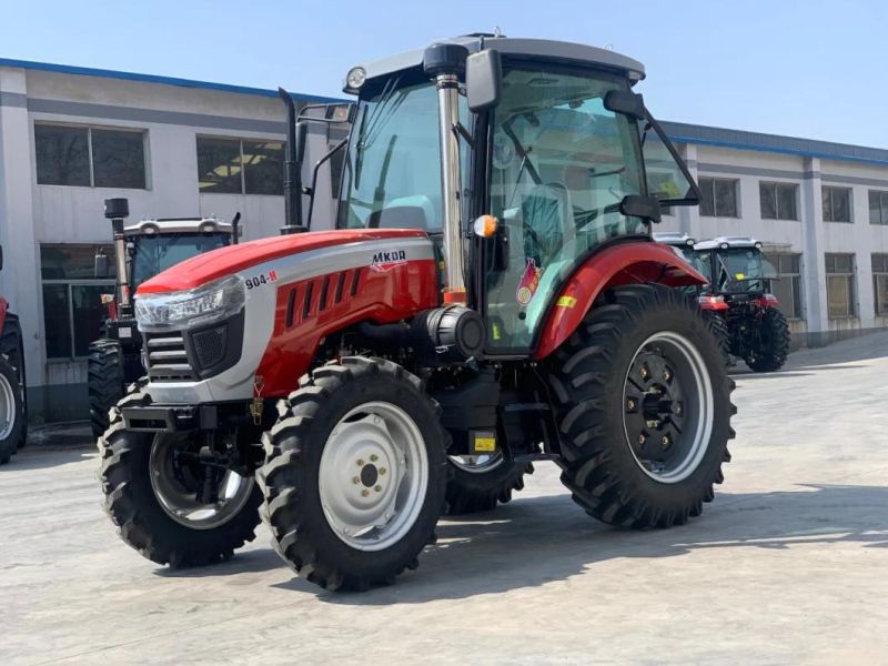 Hot Sell 90HP 4X4 Agricultural Tractor/Small Wheel Tractor with Cab for Lawn/Orchard/Garden/Home