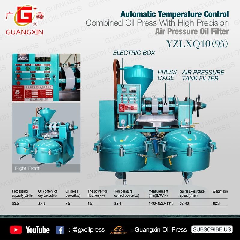 Automatic Power-Saving Enterprise Commercial Combined Screw Oil Press