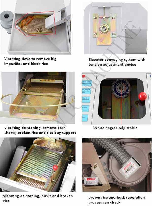 New design 300 kg/h automatic feeding rice milling machine