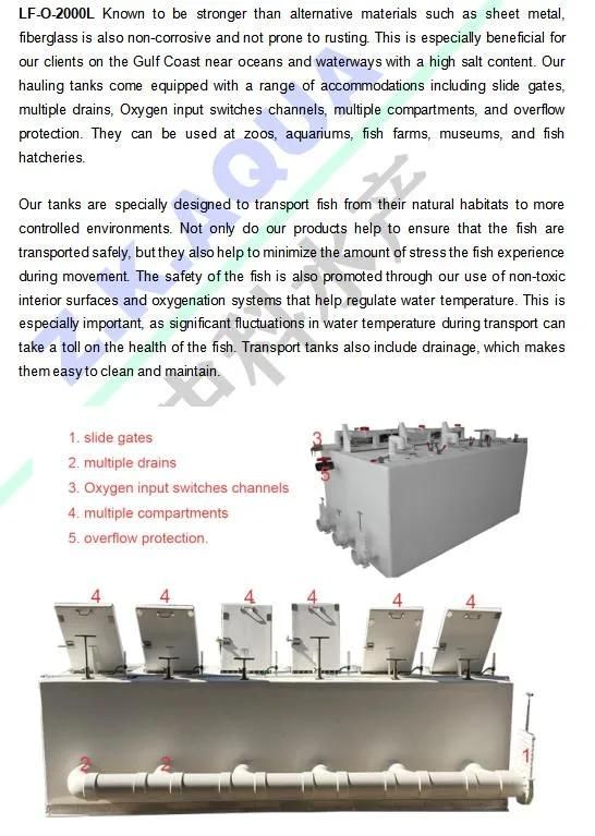 High Density Live Fish Transport Moving Fish Container