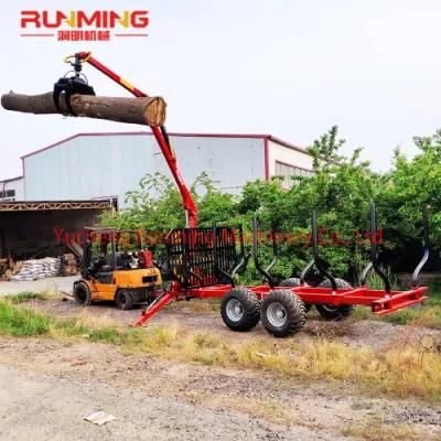 Runming Log Loader Timber Trailer with Crane