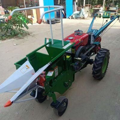 Mini Corn Maize Harvester 12HP Walking Tractor Corn Collecting Machine