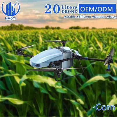 Haoyi New Technology Anti-Interference All-Terrain IP67 Waterproof 20kg Agri Agro Mini Agricultural Sprayer Drone Uav