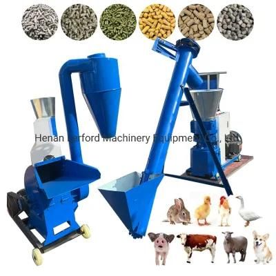 Home Use Small Flat Die Alfalfa Poultry Animal Chicken Fish Feed Pellet Maker Machine