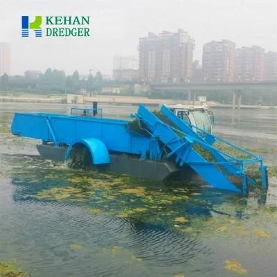 Small Aquatic Weed River Sand Dredging Boat Water Hyacinth Harvester