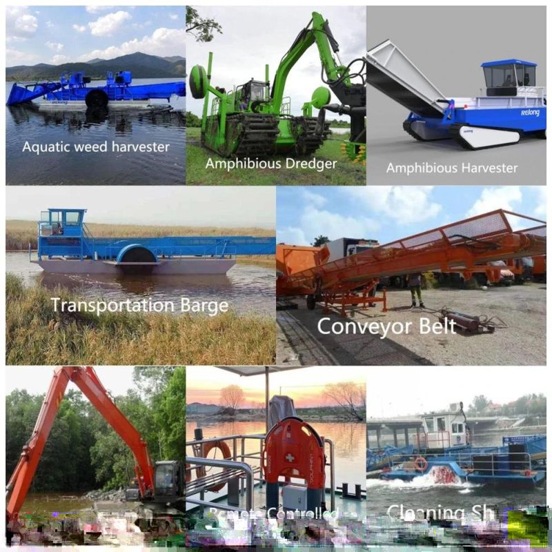 High Quality Hydraulic Water Hyacinth Harvesting Boat/Trash Skimmer Aquatic Weed Harvester