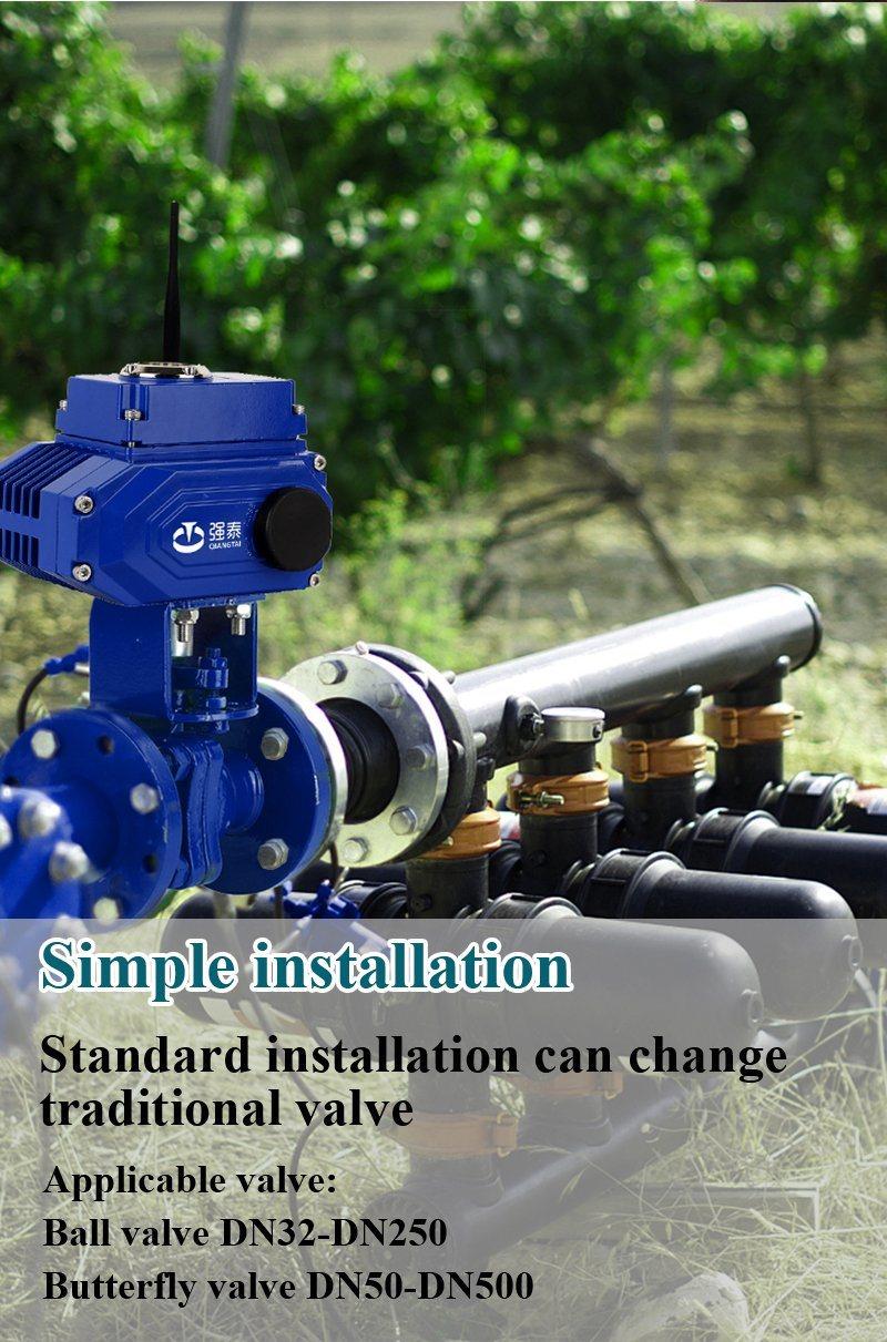 Lorawan Electric Actuator Butterfly Valve for Irrigation