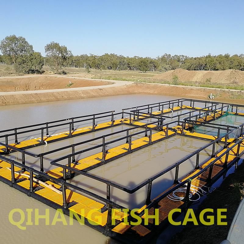 Floating Fish Farming Cages with Double Handrails and Waklways