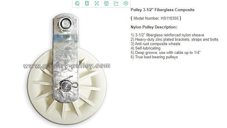 Pulley 3-1/2" Fiberglass Composite