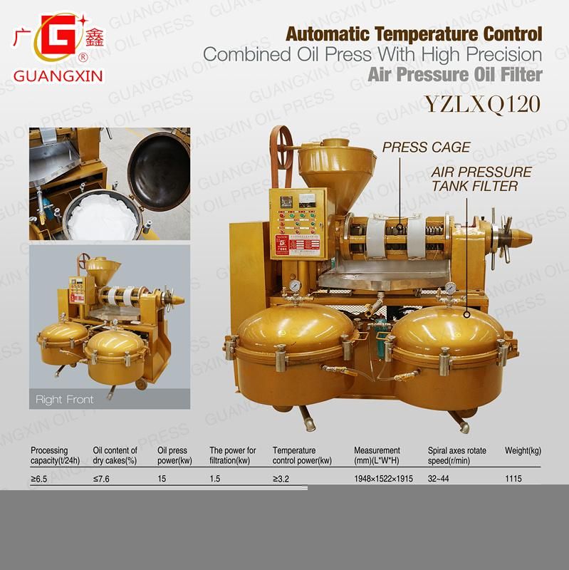 China New Design Yzlxq120 Vegetable Oil Press in Tanzania