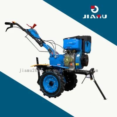 Jiamu GM135f D with GM186 All Gear Aluminum transmission Box Diesel D-Style Mini Power Tiller Hot Sale