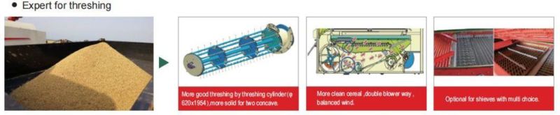 Lovol Af108 Manual Collection Combined Paddy Wheat Soybean Crawler Rice Harvester