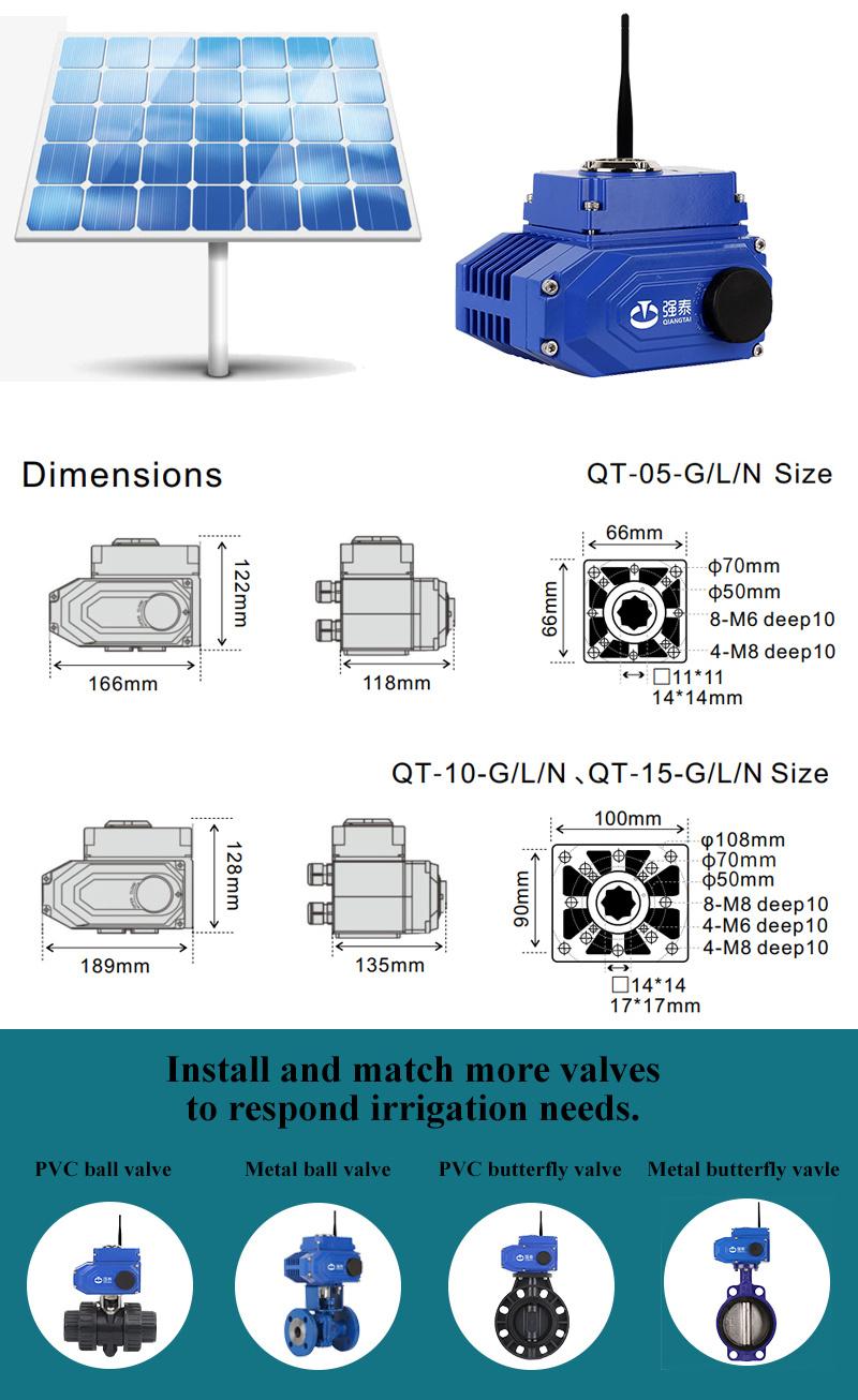 4G Lora Remote Controlled Actuator Operated Butterfly Valve