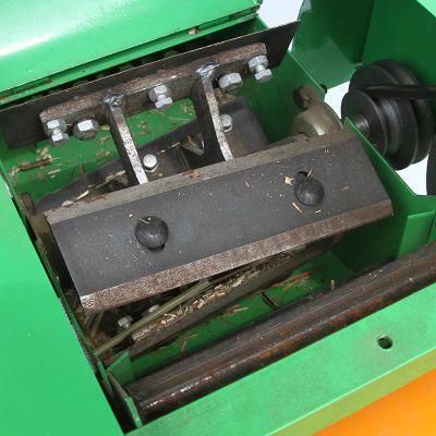 Mini Grass Cutter Conveyor Belt Cow Feed Processing Ensilage Straw Chopper Chaff Cutter