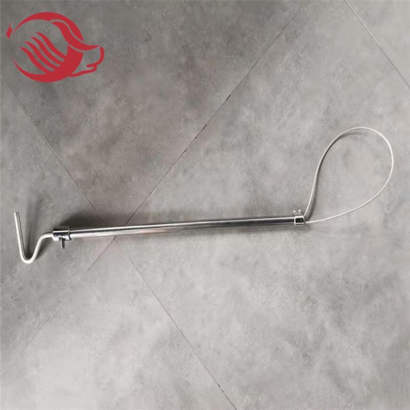 Animal Pig Holder Equipment Durable Stainless Steel Handle Wire Pig Ring Catcher for Livestock Farm