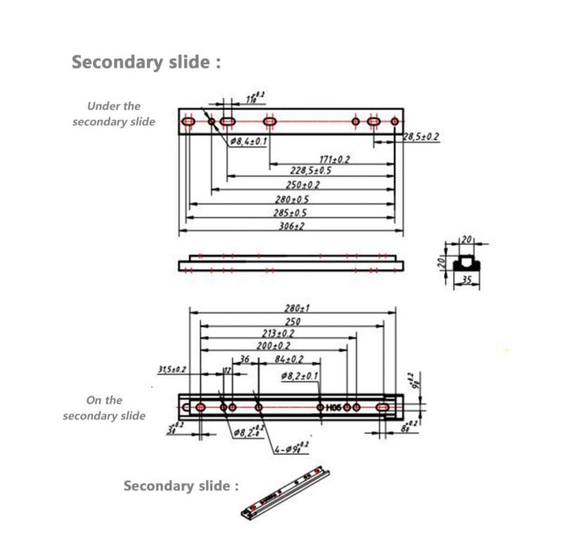 Auto Parts Universal Car Seat Slide Rail