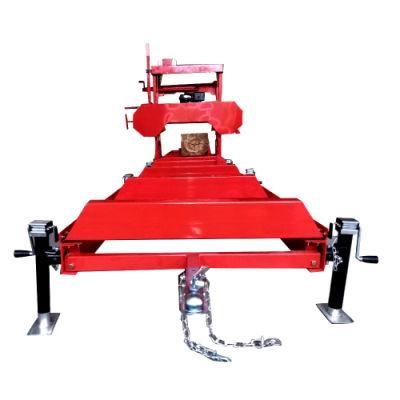 Versatile Portable Mobile Band Sawmill with Lifter Wheels Tow Bar Tail Lights