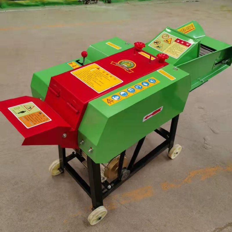 Mini Chuff Straw Crusher Poultry Animal Cattle Feed Making Grass Shredder Silage Chopper Hay Fodder Forage Chaff Cutter Machine