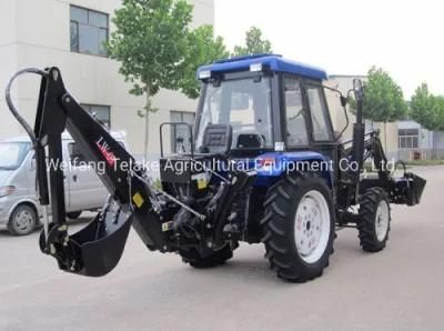 Agricultural Machine Four Wheel 4WD Mini Garden Farm Walking Tractor with Excavator Bucket/ Tiller