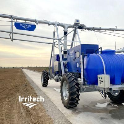 Irrigation Lateral Move Irrigator Cable Above Guidance Ditch Feed and End Feed Self Clean Suction