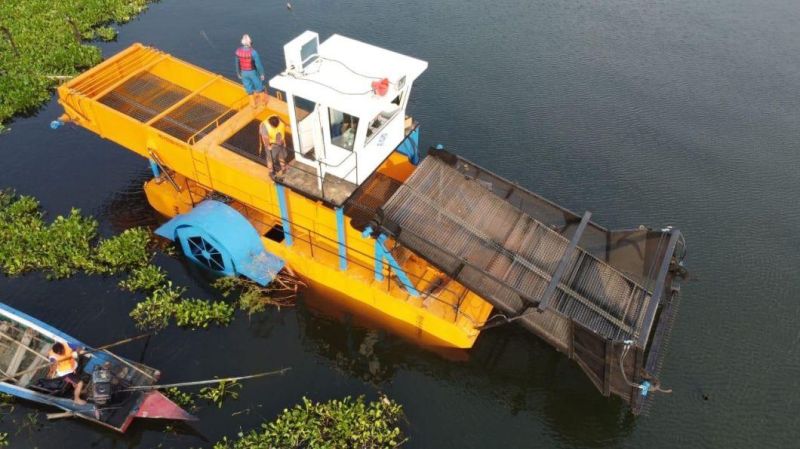 Automatic Aquatic Garbage Weed Trash Skimmer Harvester