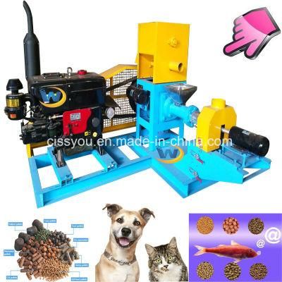 Wet Type Boiler Heating Floating Fish Feed Pellet Making Machine