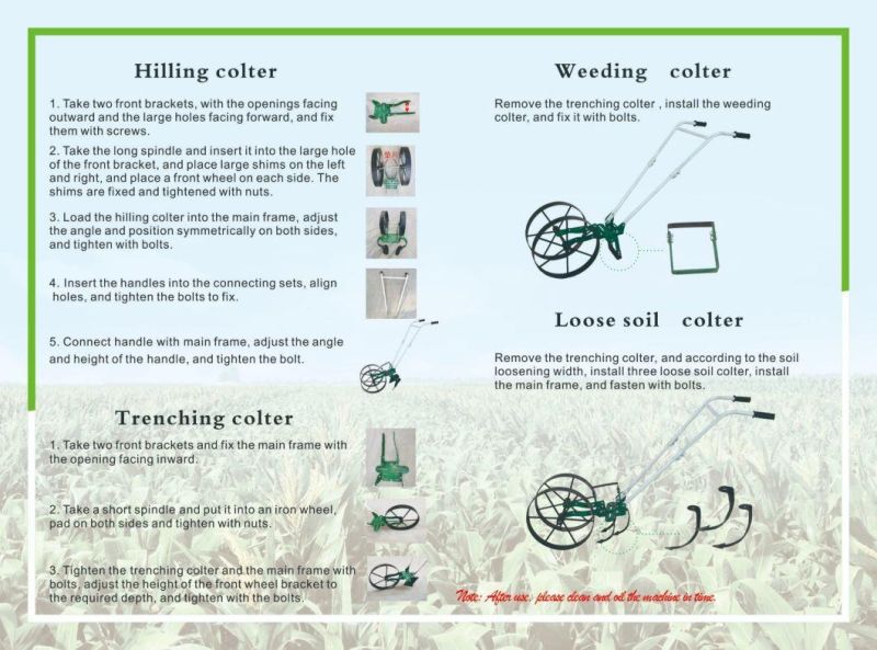 Garden Management Machine Garden Orchard Big Basin Weeding, Ditching, Ridging and Scarifying Machine