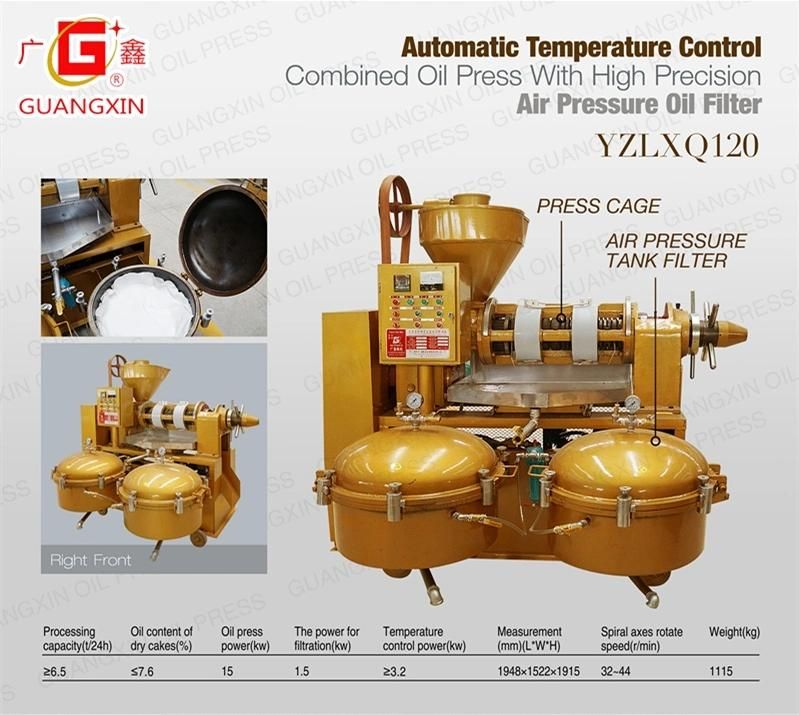 Hot Sale Yzlxq120 Oil Seeds Screw Press Machine Expeller