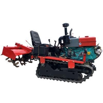 Self-Propelled Crawler Tractors Small Mini Manual Cultivator with Track for Swamp Suppliers