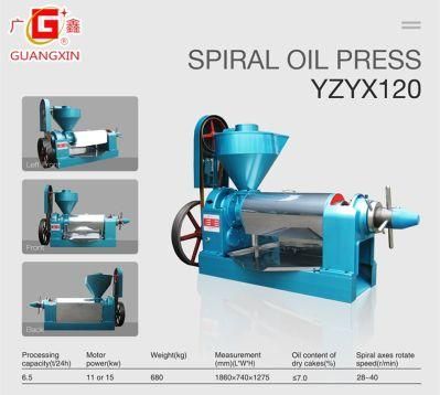 270kg Small Type Spiral Oil Press Machine China Supplier