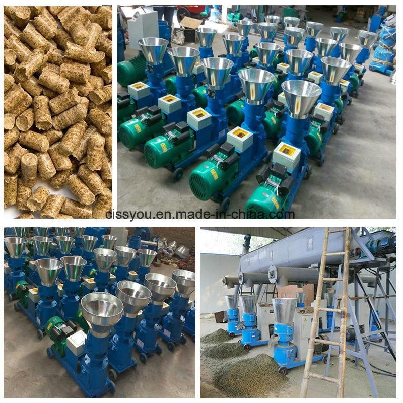 Electric Diesel Power Flat Die Feed Wood Pellet Making Machine