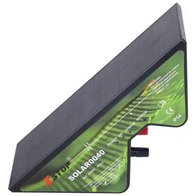12V Battery Solar Fence Energizer for House Livestock Fencing Charger 0.04 Joules 2 Km