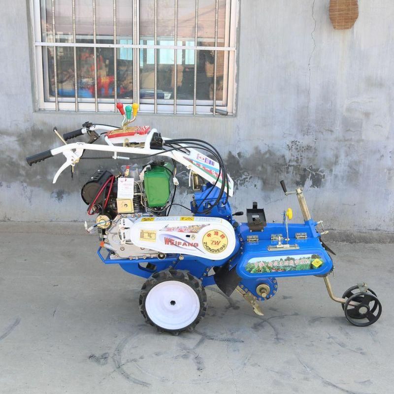 Multi Functional Walking Tractor Two Wheel Agricultural Cultivator Automatic Mini Tiller for Sale