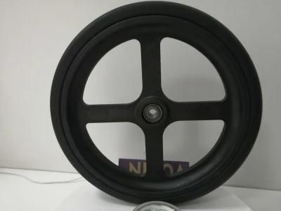 2&quot; X 13.5&quot; Four Spoke Wheel and Rubber Roller