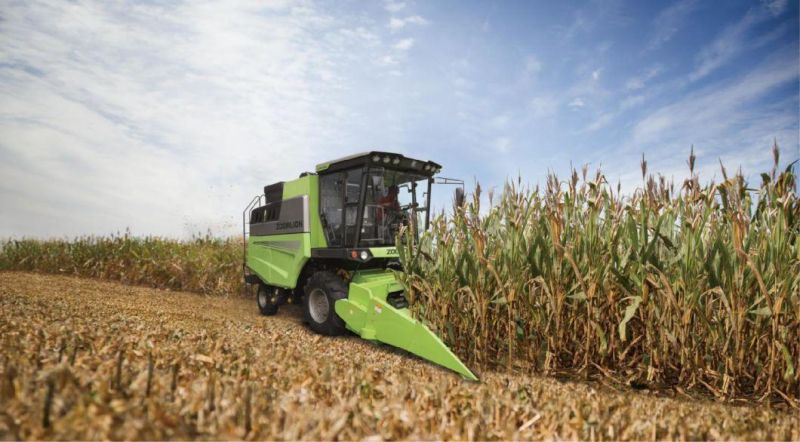 Zoomlion Te100 Wheeled Type Wheat Corn Combine Harvester Agricultural Machinery