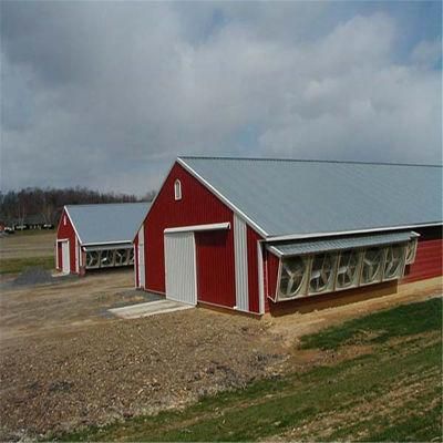 Prefab High Quality Easily Management Quickly Assemble Steel Chicken Shed