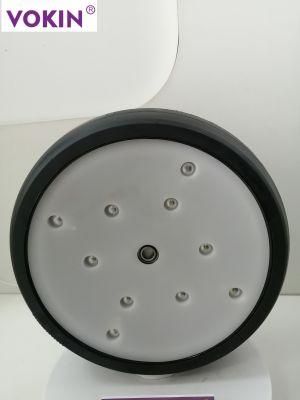 4.5&quot; X 16&quot; White Nylon &amp; Steel Rim Depth Wheel and Tire