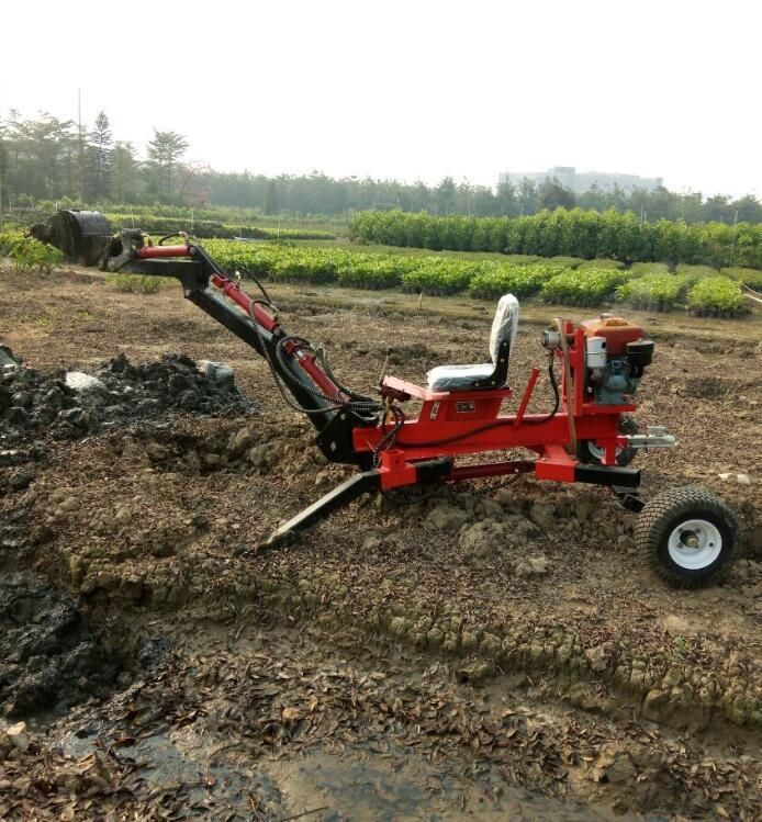 9HP Mini ATV Towable Backhoe Excavator