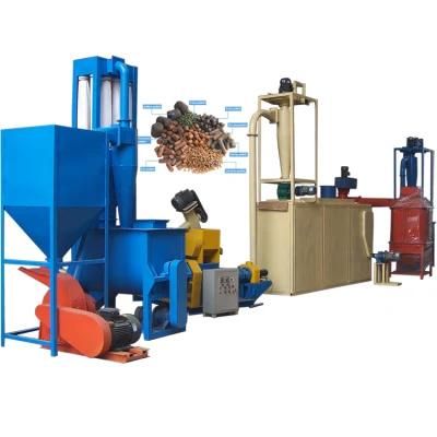 Puffing Floating Fish Food Pellet Feed Extruder Machine Line