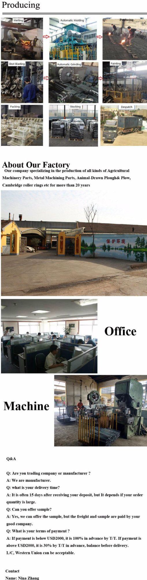 Farm Machinery Accessories China Manufacturers