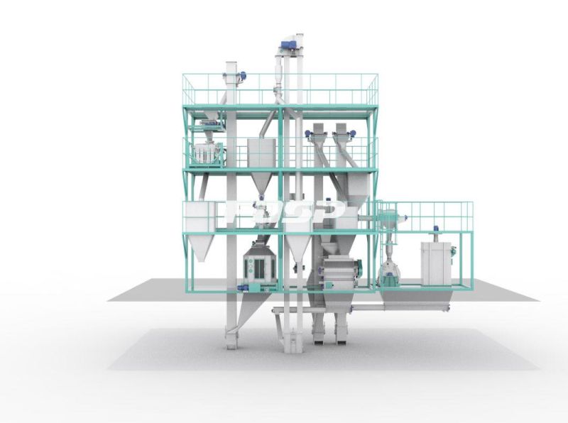 Excellent Performance 15tph Animal Feed Production Line