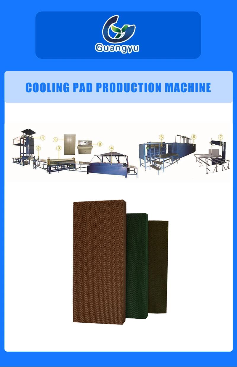 7090 5090 Cooling Pad Production Line Evaporative Cooling Pad Manufacturing Machine