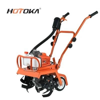 2-Stroke 63cc Gasoline Cultivator Walking Tractor Rotary Tiller