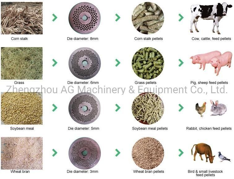 Home Use Small Feed Pellet Mill for Making Cattle Feed Pellet