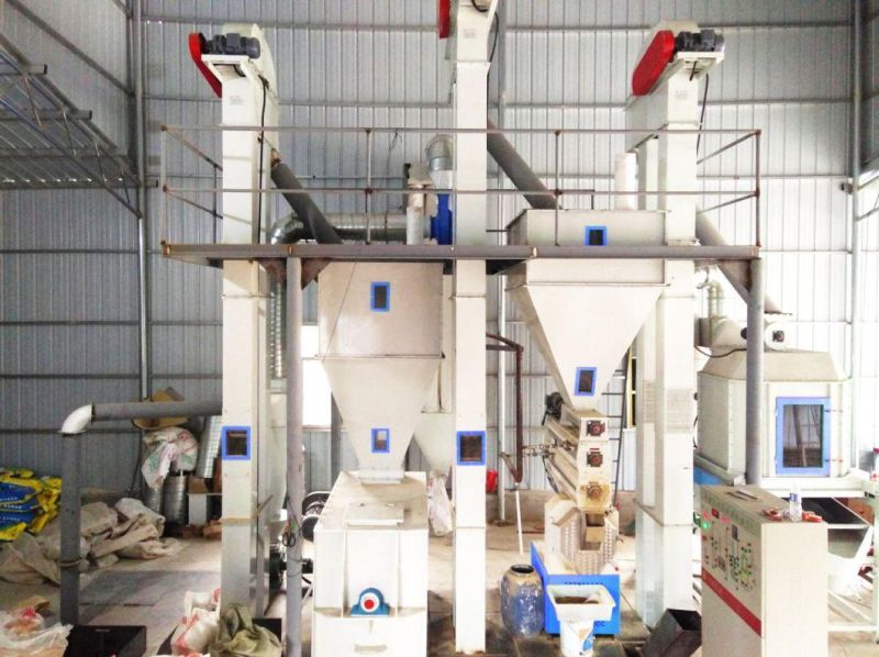 1-2tph Chicken Poultry Cattle Livestock Complete Animal Feed Pellet Making Machine Production Line for Sale