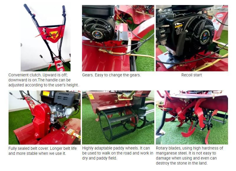 Easily Operation New Design Four Wheels Paddy Field Rotary Tiller