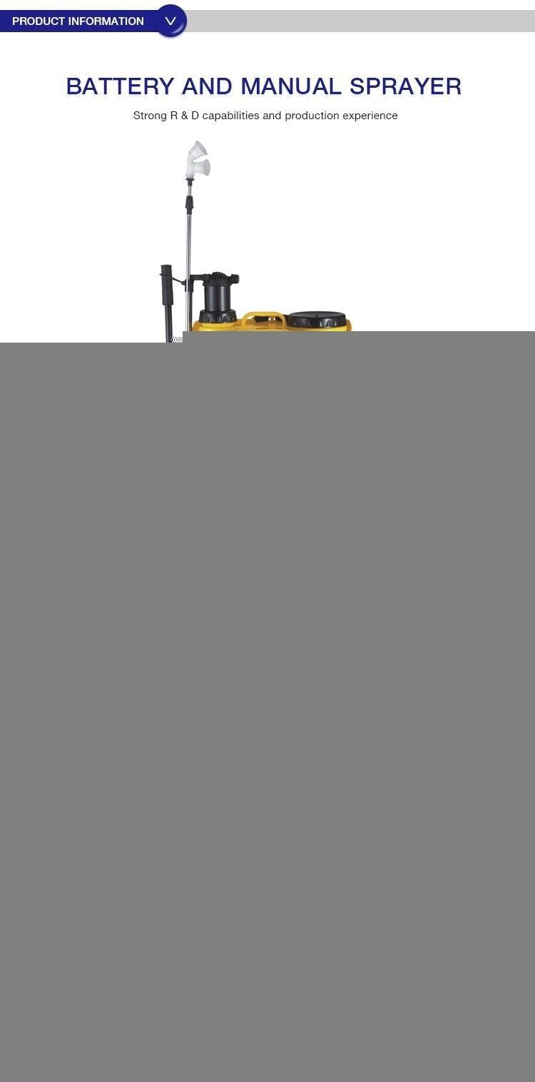 16L 20L Agricultural Pulverizador Knapsack Manual/Hand and Battery/Electric Sprayer for Garden GF-16SD-18z
